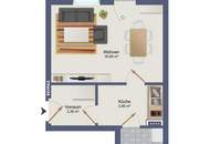 Helle Garçonnière mit schönem Balkon