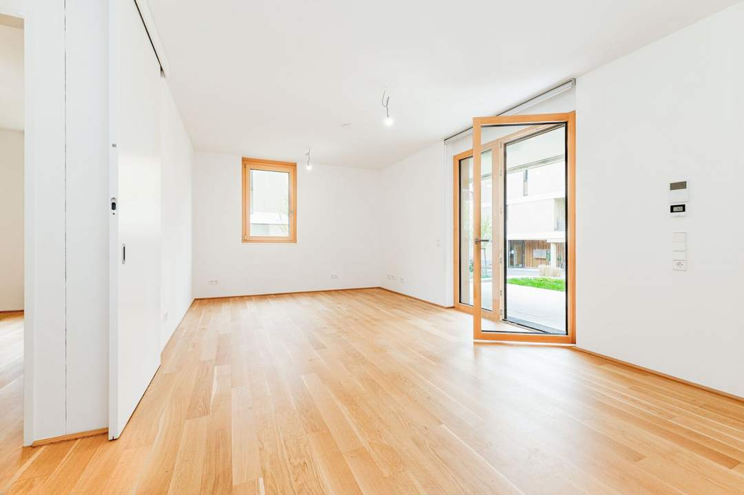 Wohnen im Wildgarten! Erstbezug! 2-Zimmer-Wohnung mit Garten zu vermieten!
