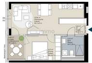 Modernes 2-Zimmer-Apartment mit Loggia im VIENNA TWENTYTWO – Rooftop-Pool, Fitnessstudio, all-inclusive | 1220 Wien