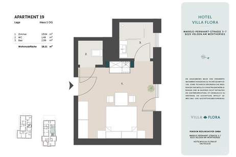 Renditeobjekt mit 5% * - Seeidylle I 1-Zimmer Apartment mit Pool I Provisionsfrei, Wohnung-kauf, 121.862,€, 9220 Villach Land