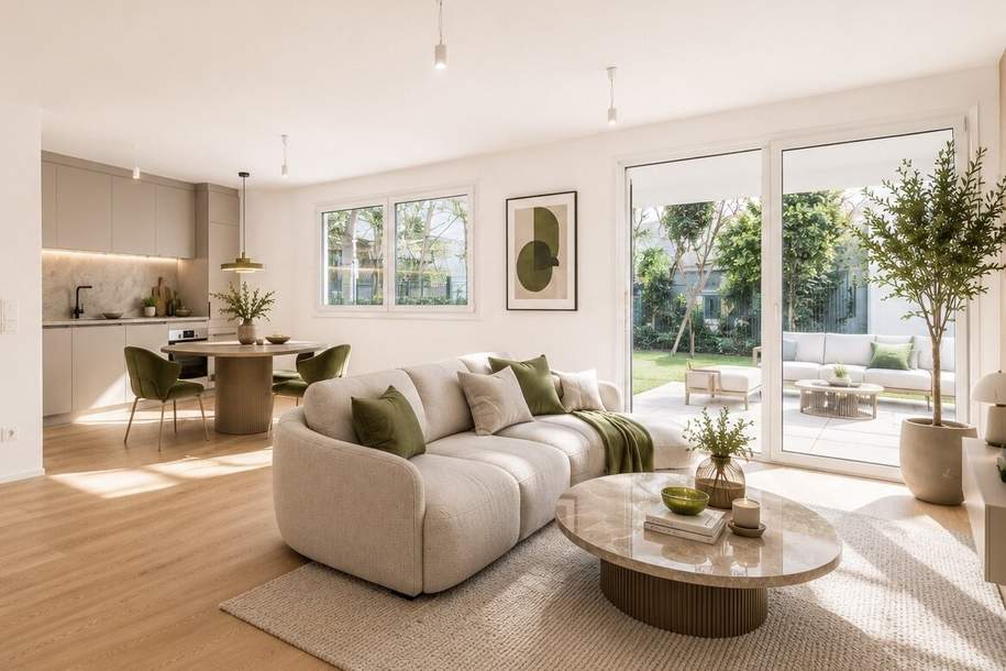 Moderner 2-Zimmer Erstbezug mit Garten in toller Lage!, Wohnung-kauf, 306.884,€, 1220 Wien 22., Donaustadt