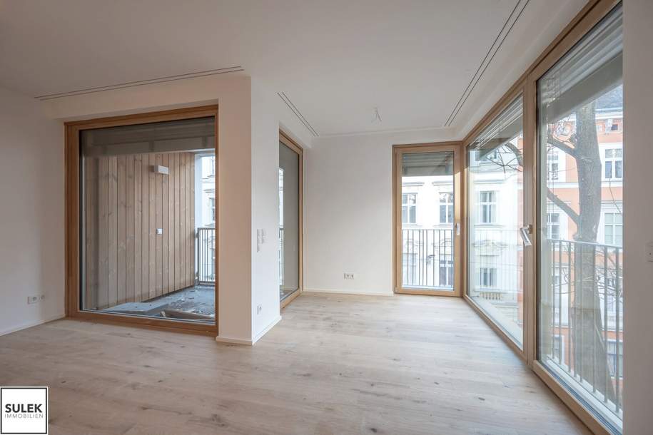 **Urbanes Wohnen im 7. Bezirk: Stilvolle Eckwohnung mit Loggia und Arbeitsbereich** ab 01.11, Wohnung-miete, 1.849,00,€, 1070 Wien 7., Neubau