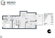 Perfekt aufgeteilte 3 Zimmerwohnung mit Balkon im Erstbezug