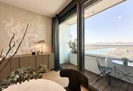 Danube Flats | Möblierte 1,5-Zimmer-Wohnung im 17. Stock | Fitness | Pool | Kellerabteil | U1