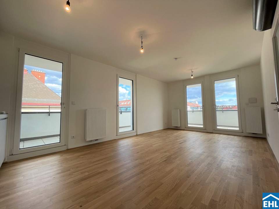 Lichtdurchflutete 2-Zimmer Wohnung mit 21 m² Terrasse und Weitblick
