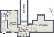 Weinkeller-Refugium mit Wohnkomfort und Gartenparadies