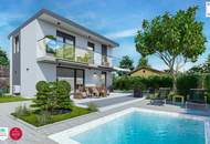 Einzigartiges Neubauprojekt in Fertigstellung 2 mal Einfamilienhäuser mit Pool und Photovoltaikanlage, BILDER und VIDEO sind KI generiert