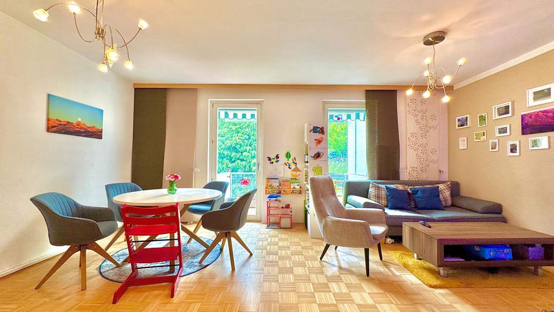 Stilvolle 3-Zimmer Maisonette Wohnung - inkl. Tiefgaragenstellplatz - Balkon und Blick ins Grüne - in beliebter Wohnanlage von Graz-Andritz