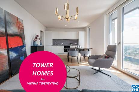 Familientraum im Tower – 4-Zi. mit Loggia &amp; Rooftop Spa – U1 Kagran, Wohnung-miete, 1.945,00,€, 1220 Wien 22., Donaustadt
