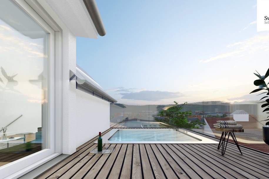 2-3 Zimmer mit Pool und Weitblick in die City, Wohnung-kauf, 613.200,€, 1070 Wien 7., Neubau
