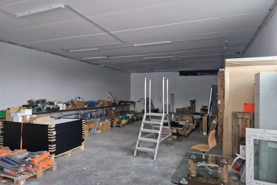 LAGERHALLE MIT KLEINEM BÜRO UND SANITÄREINRICHTUNGEN IN BAHNHOFSNÄHE ALLES INKLUSIVE, Gewerbeobjekt-miete, 1.200,00,€, 3470 Tulln