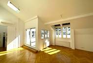BÖRSE-NÄHE, klimatisiertes 98 m2 Dachgeschoss mit 9 m2 Terrasse, 3 Zimmer, Extraküche, 2 Bäder, Gonzagagasse