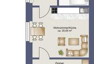 Frisch sanierte Wohnung perfekt zum Vermieten - 43m², 2 Zi, im EG mit 2 Parkplätzen im Innenhof!