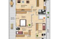Großzügige Dachgeschosswohnung mit 3 Terrassen und Fernblick ins Grüne