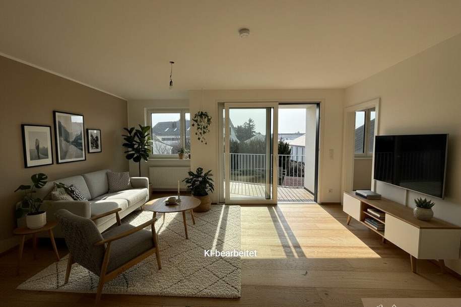 2 ZI+separate Küche+Balkon südseitig-Grünruhelage-Fenster mit Bad - Neubau/Erstbezug - FBH / Solar / WP - MIETKAUF MÖGLICH!!!, Wohnung-miete, 1.277,07,€, 1220 Wien 22., Donaustadt