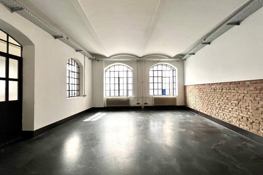 Modernes Loft-Büro in historischer Seidenfabrik – einzigartiger Backsteincharme & hochwertige Ausstattung, Gewerbeobjekt-miete, 1.127,68,€, 1060 Wien 6., Mariahilf