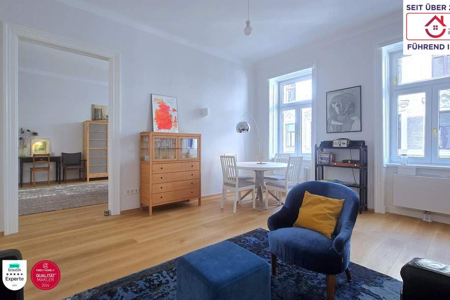 Altbaucharme trifft modernes Design – Ein stilvolles 2-Zimmer-Juwel im 8. Bezirk von Wien., Wohnung-kauf, 680.000,€, 1080 Wien 8., Josefstadt