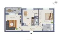 Gut aufgeteilt, gut gelegen – 2-Zimmer-Wohnung mit Loggia