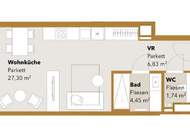 ASG IV-Qualitatives Wohnen in urbaner Lage: hochwertiger 1-Zimmer ERSTBEZUG mit Balkon! Provisionsfrei