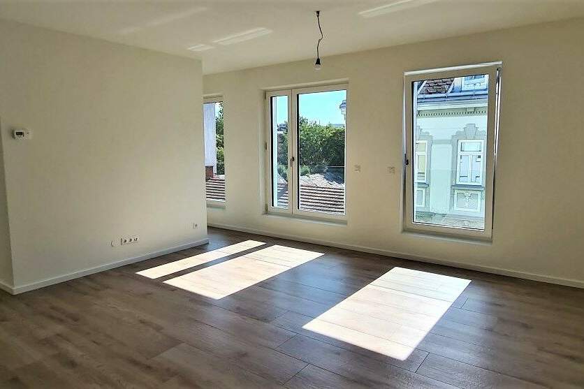 ANTON-BOSCH-GASSE, sonnige 52 m2 Neubau, Wohn-Esszimmer, Schlafzimmer, Fußbodenheizung, 2. Liftstock, Jedlesee, Wohnung-miete, 835,74,€, 1210 Wien 21., Floridsdorf