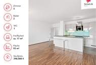 Moderne Drei-Zimmer Wohnung | Zwei Bäder | 17 m² Balkon | Garagenstellplatz