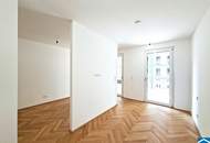 Erstbezug - 1,5-Zimmer-Wohntraum mit Balkon in U-Bahnnähe zwischen Augarten &amp; Roßauer Lände - Fitnessstudio, Sauna, Co-Living-Space!