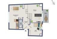 Charmante Maisonette-Wohnung mit Balkon und TG-Parkplatz