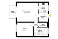 Einziehen und Wohlfühlen - Helle 2 Zimmerwohnung mit Balkon