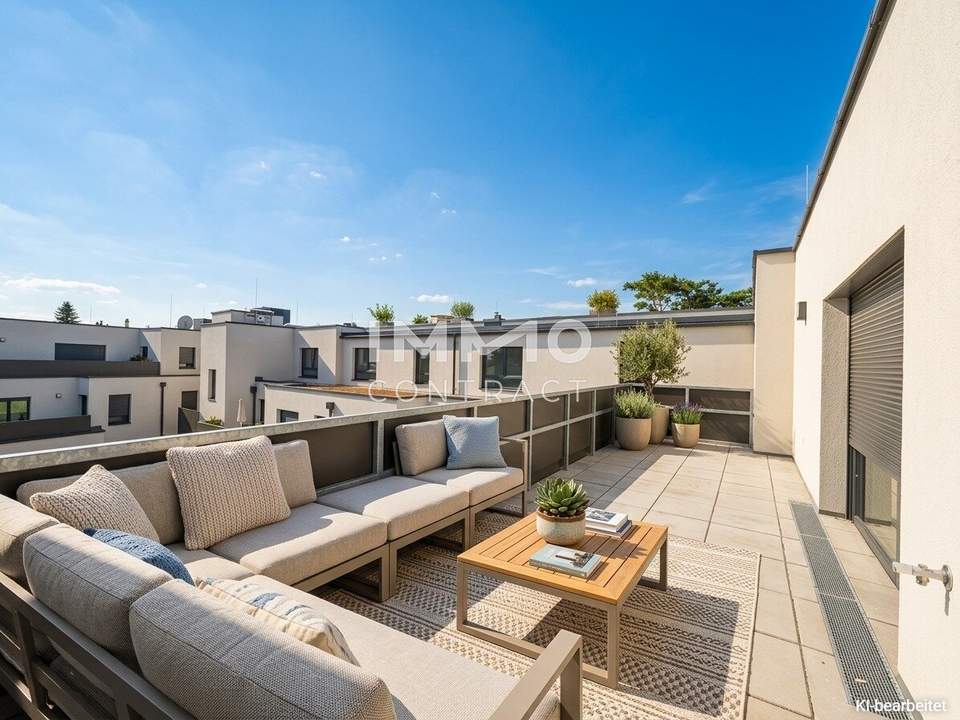 Großzügige 2-Zimmer Wohnung mit 2 Terrassen – ganz oben &amp; provisionsfrei!