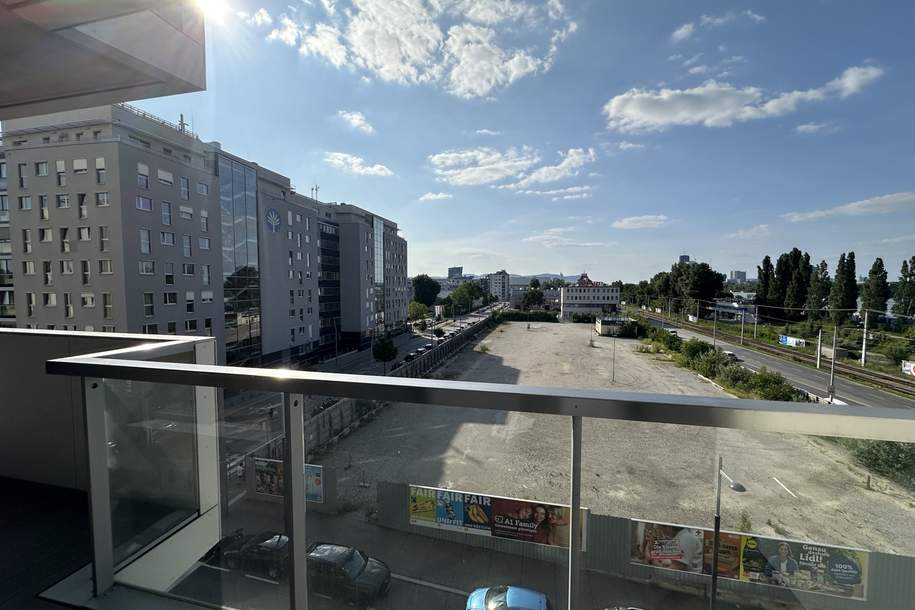 MARINA TOWER - Mehr Raum im Freien: 2-Zimmer-Wohnung mit Balkon & wettergeschützter Loggia, Wohnung-miete, 1.399,00,€, 1020 Wien 2., Leopoldstadt