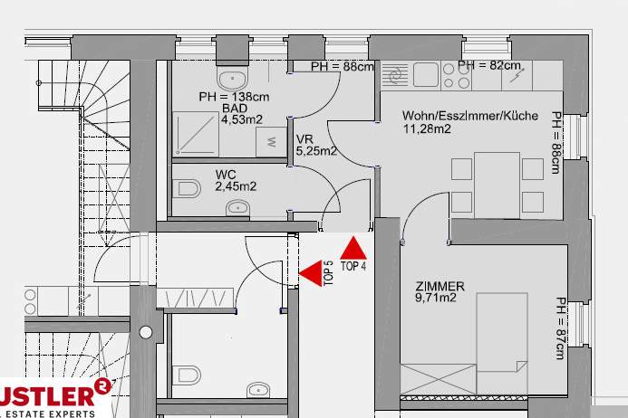 Charmantes Wohnen in Mariatrost | 1 Zimmerwohnung, Wohnung-miete, 374,30,€, 8010 Graz(Stadt)