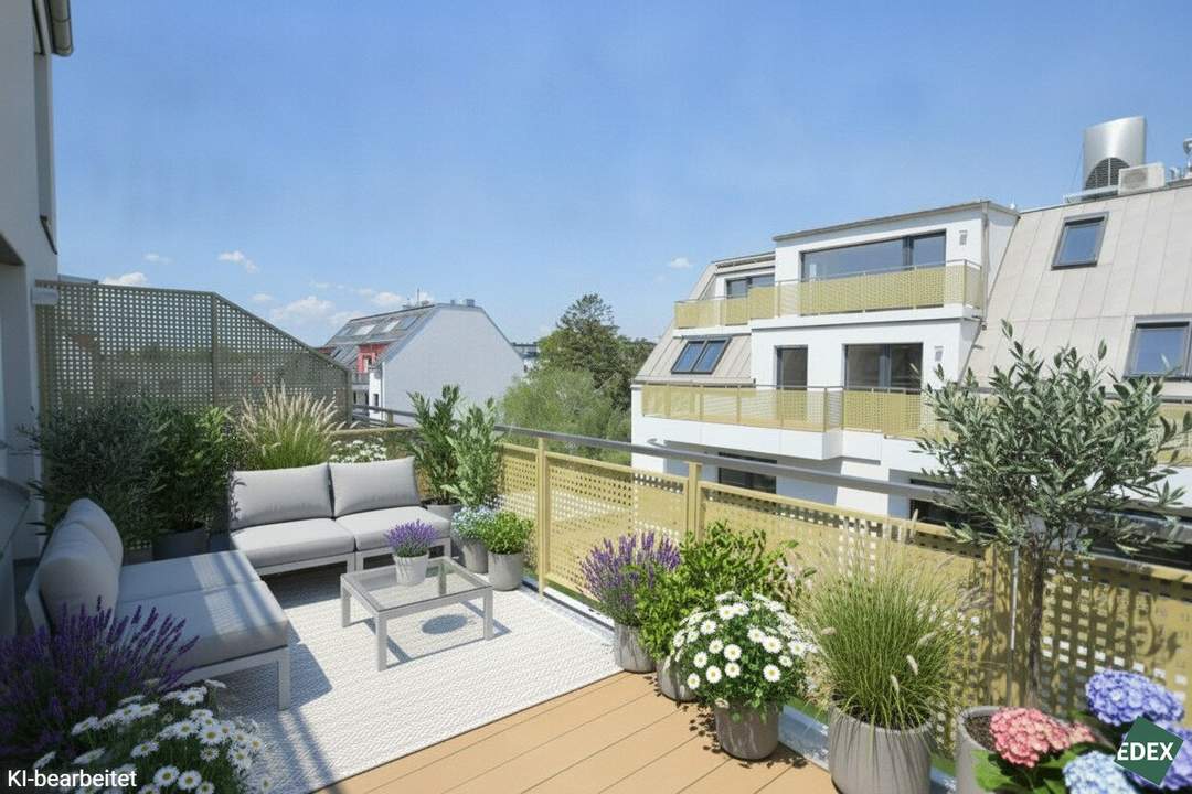 Schöne 2-Zimmer-Wohnung mit 14 m² Terrasse