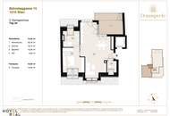 "DONAU PERLE" Viel Platz: 2-Zimmer-Erstbezug Wohnung mit großer Terrasse in Top Lage!