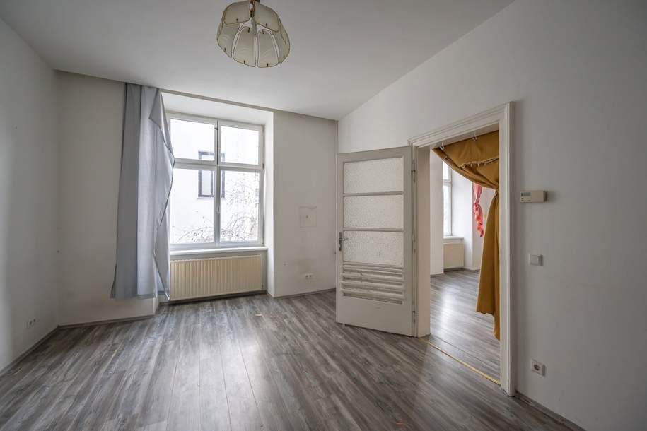 **Hannovermarkt** Renovation Opportunity: 3-Room Period Apartment with Approved Balcony – Airbnb Suitable, Wohnung-kauf, 268.900,€, 1200 Wien 20., Brigittenau