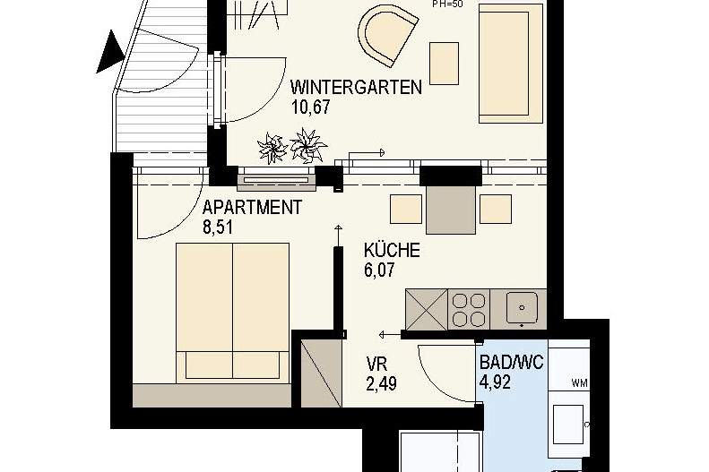 City Apartment Nähe Donaukanal - für Kurzzeitvermietung gewidmet, Wohnung-kauf, 297.500,€, 1030 Wien 3., Landstraße