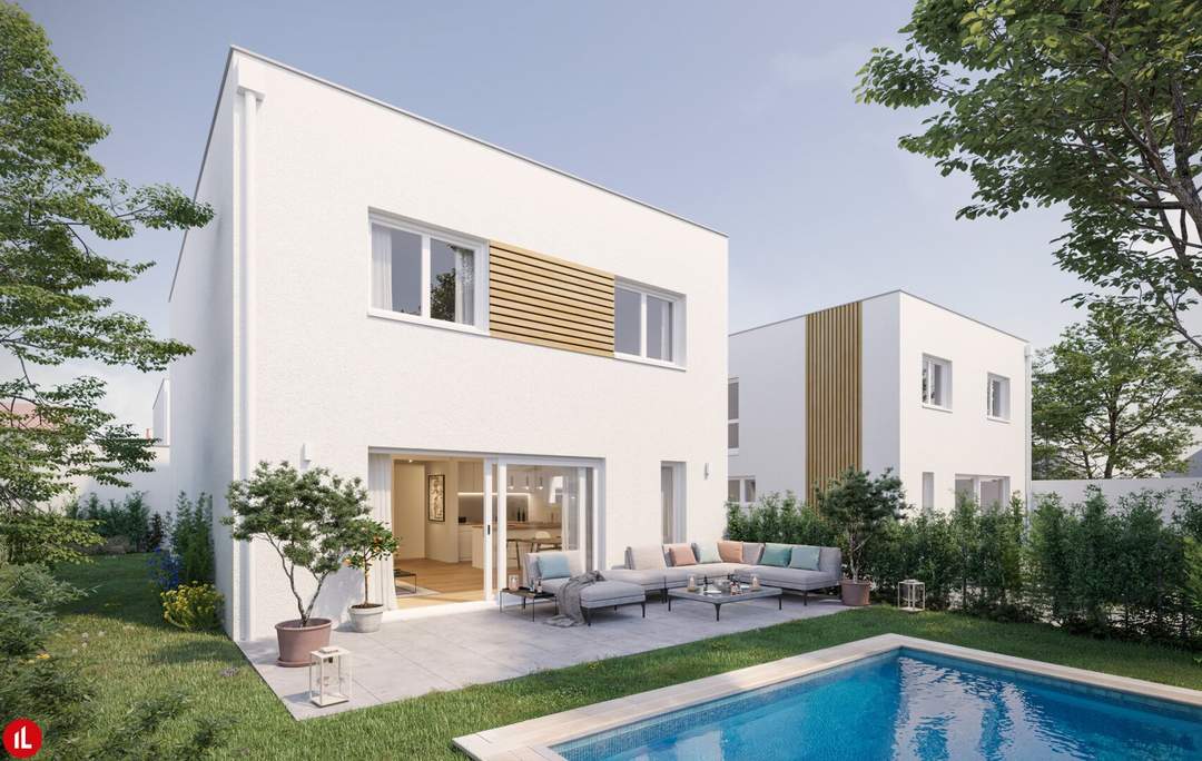 Neubau Einfamilienhaus bei Gramatneusiedl – modernes Wohnen mit Garten nahe Wien