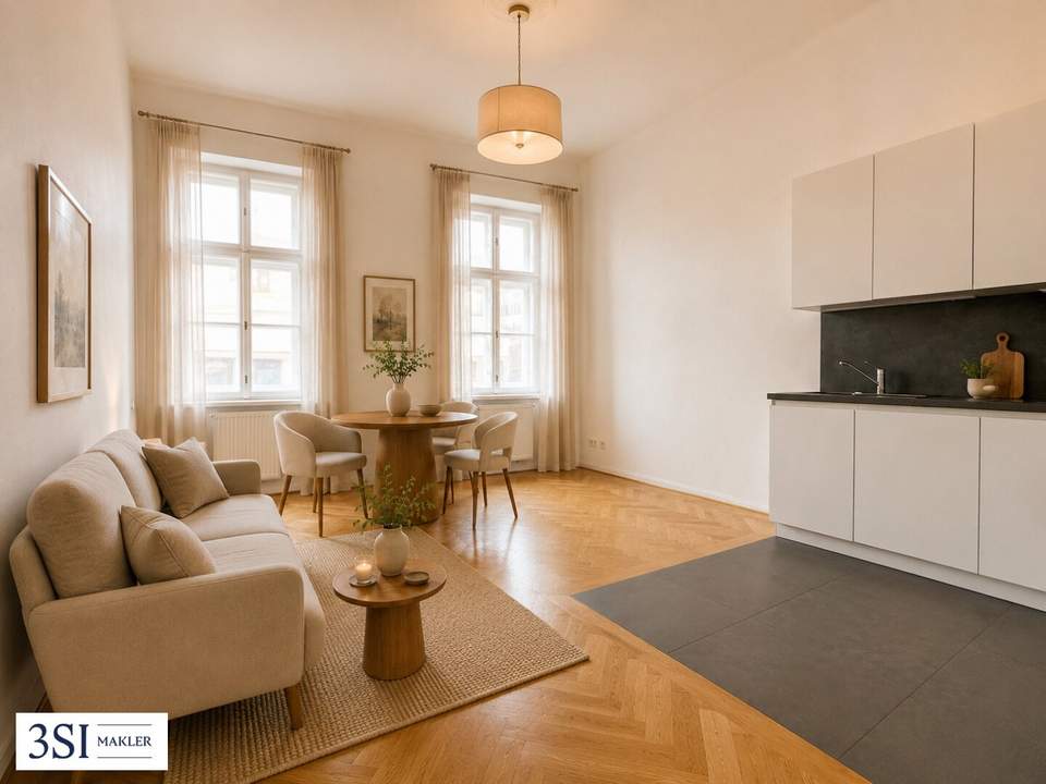 Edle 2-Zimmer-Altbauwohnung in ruhiger Seitenstraße des 12. Bezirks