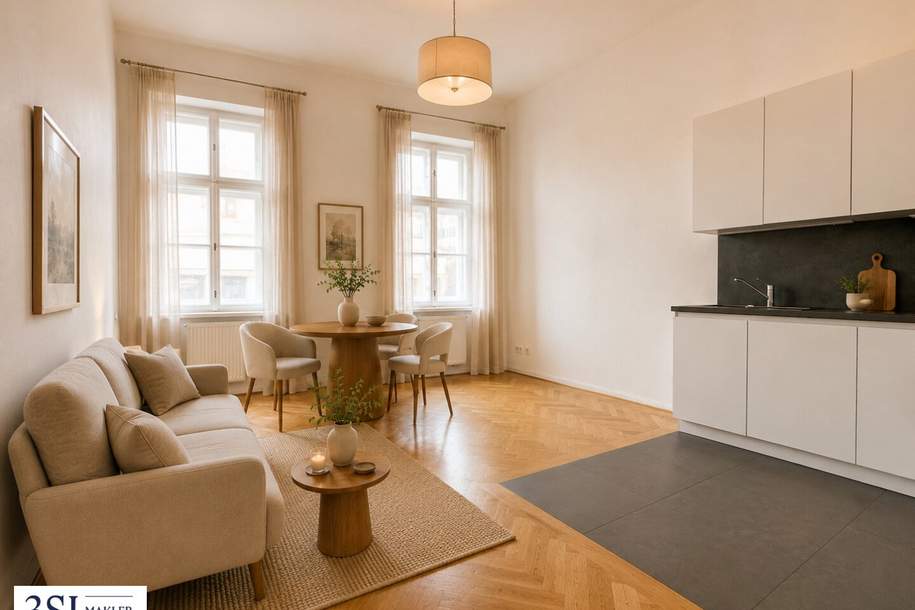 Edle 2-Zimmer-Altbauwohnung in ruhiger Seitenstraße des 12. Bezirks, Wohnung-kauf, 209.000,€, 1120 Wien 12., Meidling