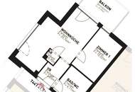 Alte Donau & Donauzentrum ums Eck: Provisionsfreie 2-Zimmer-Wohnung mit Balkon