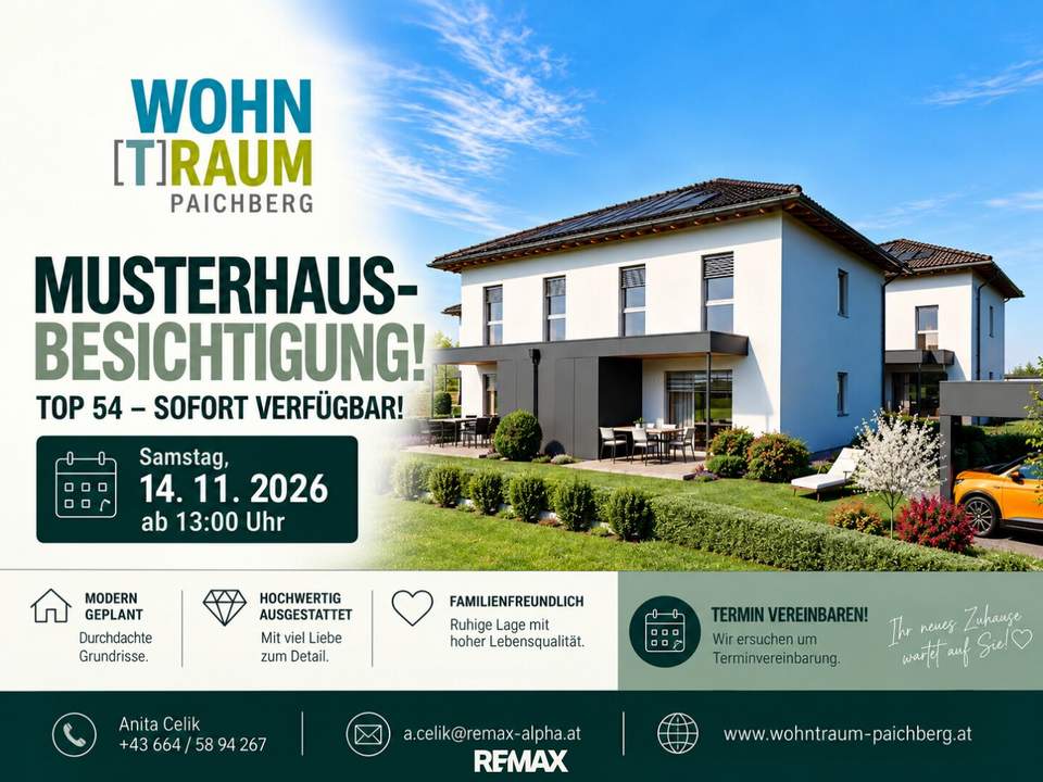 SOFORT VERFÜGBAR! NEUER PREIS I SCHLÜSSELFERTIG - GEFÖRDERTES Doppelhaus I Top 54 I WOHNTRAUM PAICHBERG