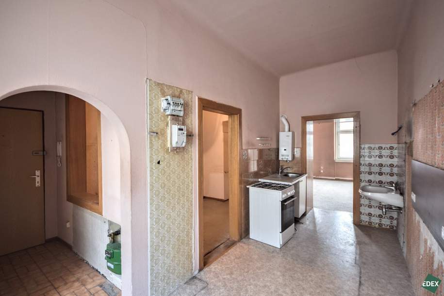 Kleines Sanierungsobjekt im 3. Stock – Altbauwohnung mit Potenzial, Wohnung-kauf, 119.000,€, 1100 Wien 10., Favoriten