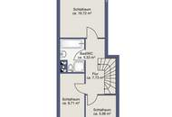 Reihenhaus im Wohnungseigentum - 91 m² auf 2 Ebenen, mit 3 Schlafzimmern, Wohnzimmer, Küche, Terrasse, Dachboden und Garage!