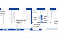 Sanierte 3-Zimmer-Wohnung in der Linzer Industriezeile
