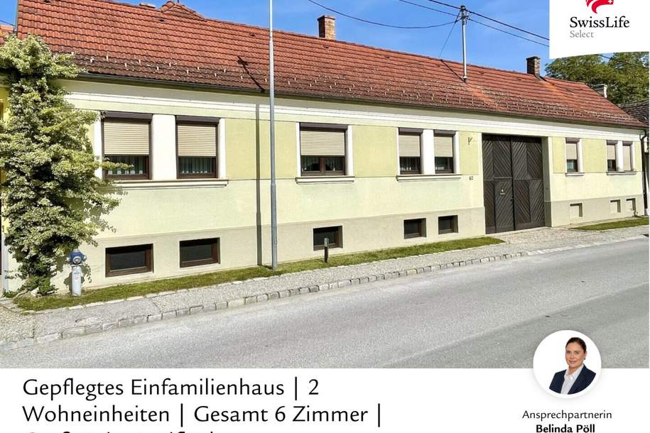 Gepflegtes Einfamilienhaus 4 Zimmer | Nebengebäude 2 Zimmer | Großer Garten | Schuppen und Werkstatt, Haus-kauf, 265.000,€, 2224 Gänserndorf