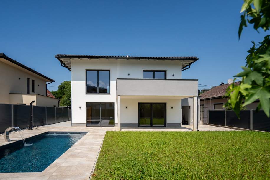 Neuwertiges Traumhaus mit Pool in Ebenthal – Hochwertig, modern &amp; bezugsfertig!, Haus-kauf, 785.000,€, 9065 Klagenfurt Land