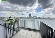 Traumhafte Erstbezugs-Maisonette mit Galerie, großer Terrasse und Weitblick nahe Kagraner Platz! Hochmoderne Ausstattung und Küche inkludiert!