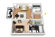 Einziehen und Wohlfühlen - Helle 2 Zimmerwohnung mit Balkon