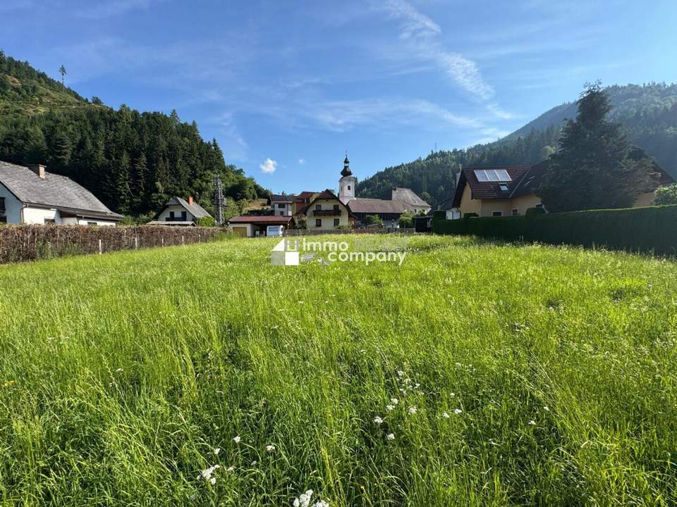Baugrundstück mit Bergpanorama in St. Kathrein an der Laming – 1.070 m², voll aufgeschlossen!