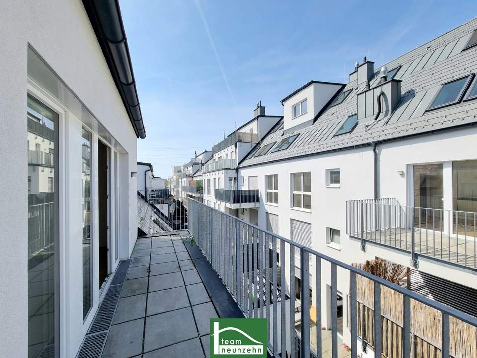 Moderne Dachgeschosswohnung mit großzügiger Terrasse - 4 Zimmer - Wohnen am Marchfeldkanal