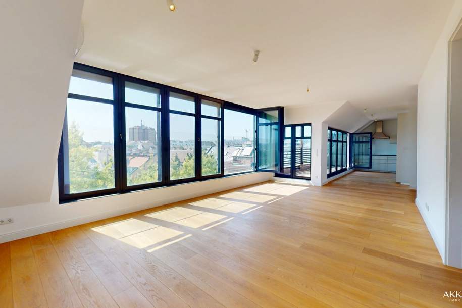 Lichtdurchflutete Dachgeschoßwohnung mit atemberaubenden Ausblick, Wohnung-kauf, 1.849.000,€, 1060 Wien 6., Mariahilf